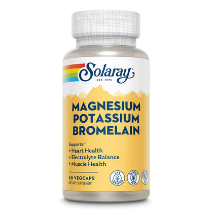 SOLARAY Magnesium Potassium 60 VegCaps vue avant