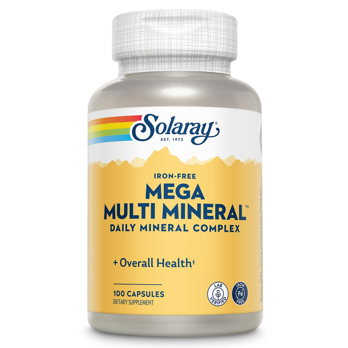 SOLARAY Mega Multi Minéraux 100 gélules végétales vue de face