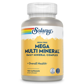 SOLARAY Mega Multi Minéraux 100 gélules végétales vue de face