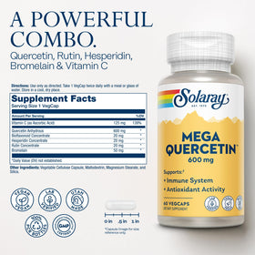SOLARAY Mega Quercetin capsules végétales en gros plan