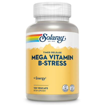 SOLARAY Mega Vitamine B-Stress 120 VegCaps vue de face