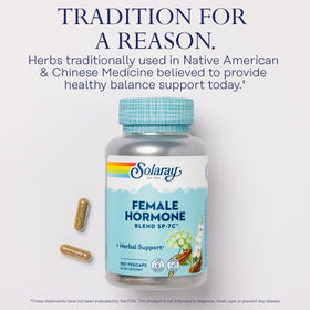 SOLARAY Mélange de Plantes Femmes SP-7C avec bouchon ouvert