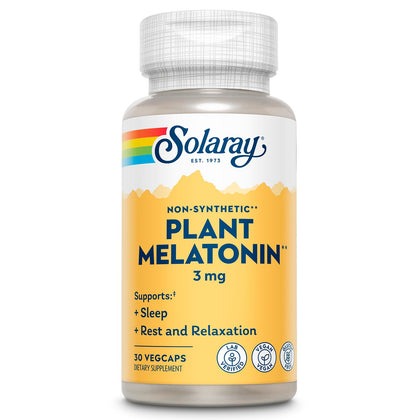 SOLARAY Mélatonine Végétale 3mg gélules végétales vues de face