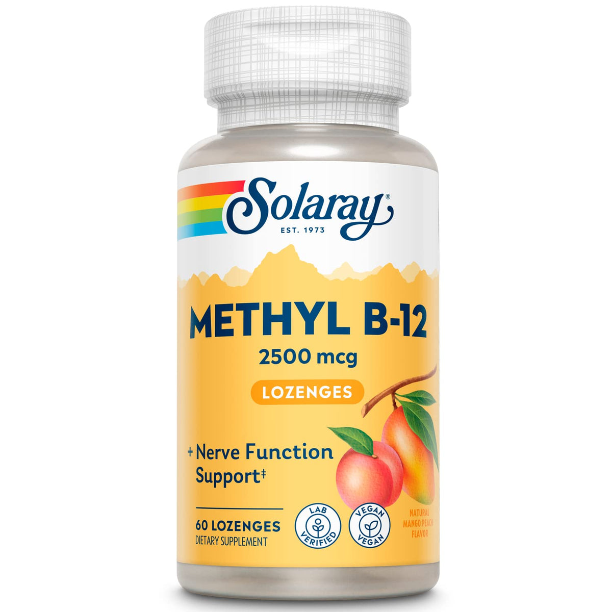 SOLARAY Methyl B-12 Lozenges 2500mcg, packaging avant