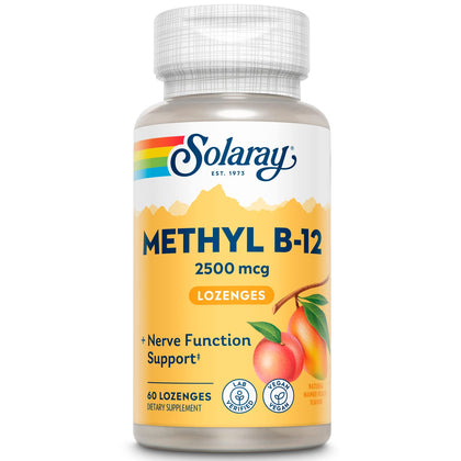 SOLARAY Methyl B-12 Lozenges 2500mcg, packaging avant