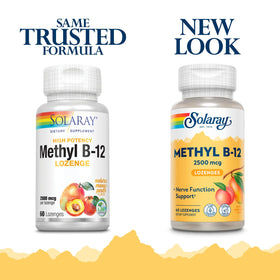 SOLARAY Methyl B-12 Lozenges 2500mcg, vue des pastilles