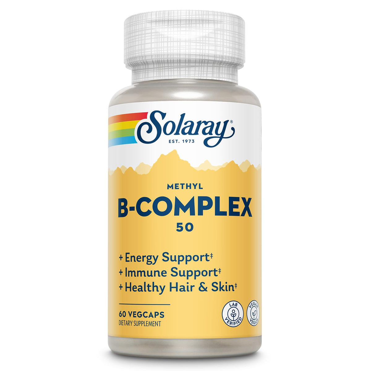 SOLARAY Methyl B-Complex 60 capsules végétariennes vue de face