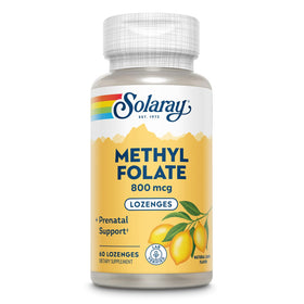 SOLARAY Methyl Folate 60 comprimés au citron vue de face