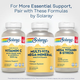 SOLARAY Multi-Vita Mega-Mineral Multivitamine 120 Capsules vue arrière