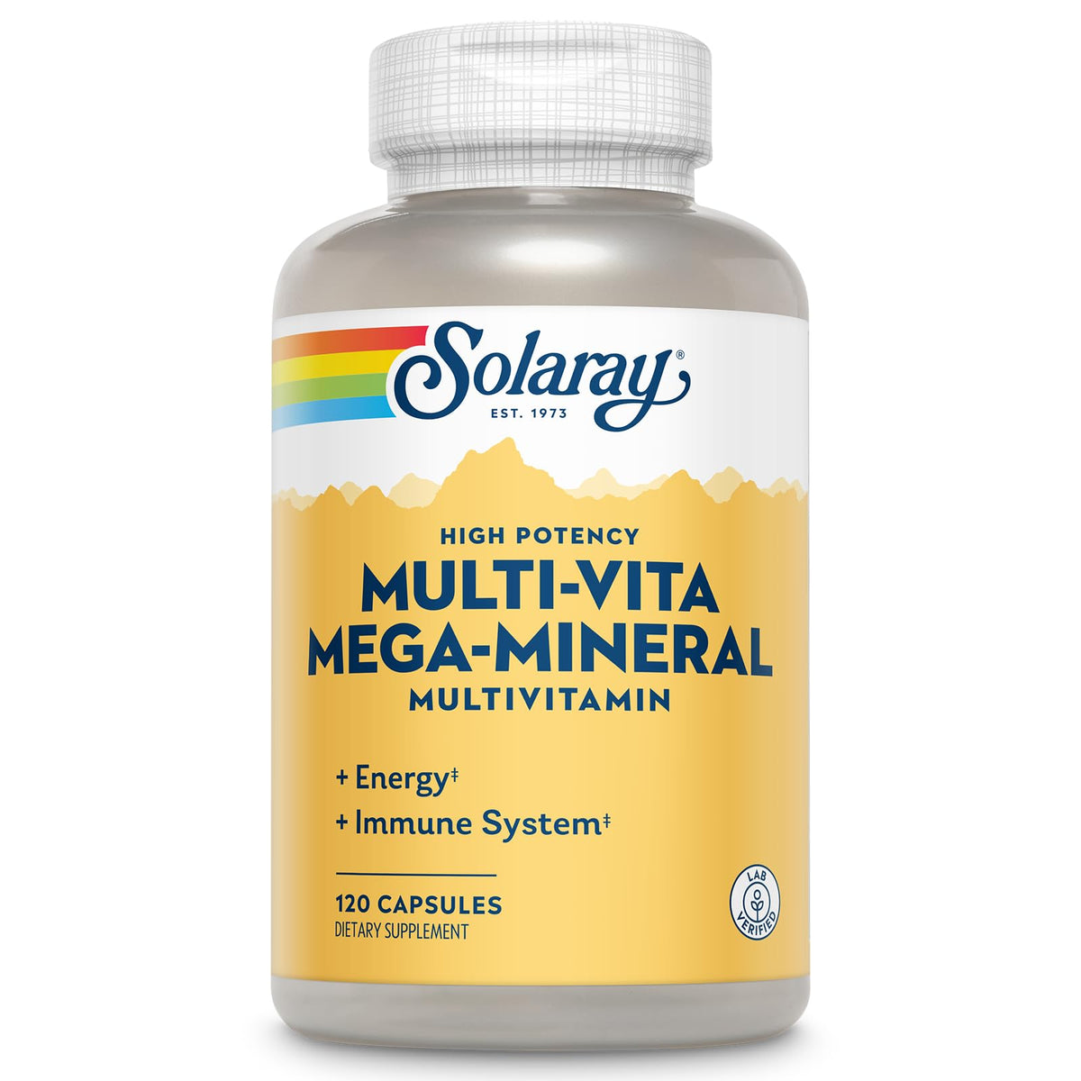 SOLARAY Multi-Vita Mega-Mineral Multivitamine 120 Capsules vue avant