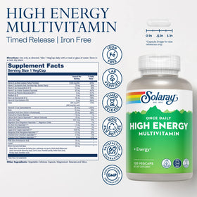 SOLARAY Multivitamines Énergétiques capsule végétarienne