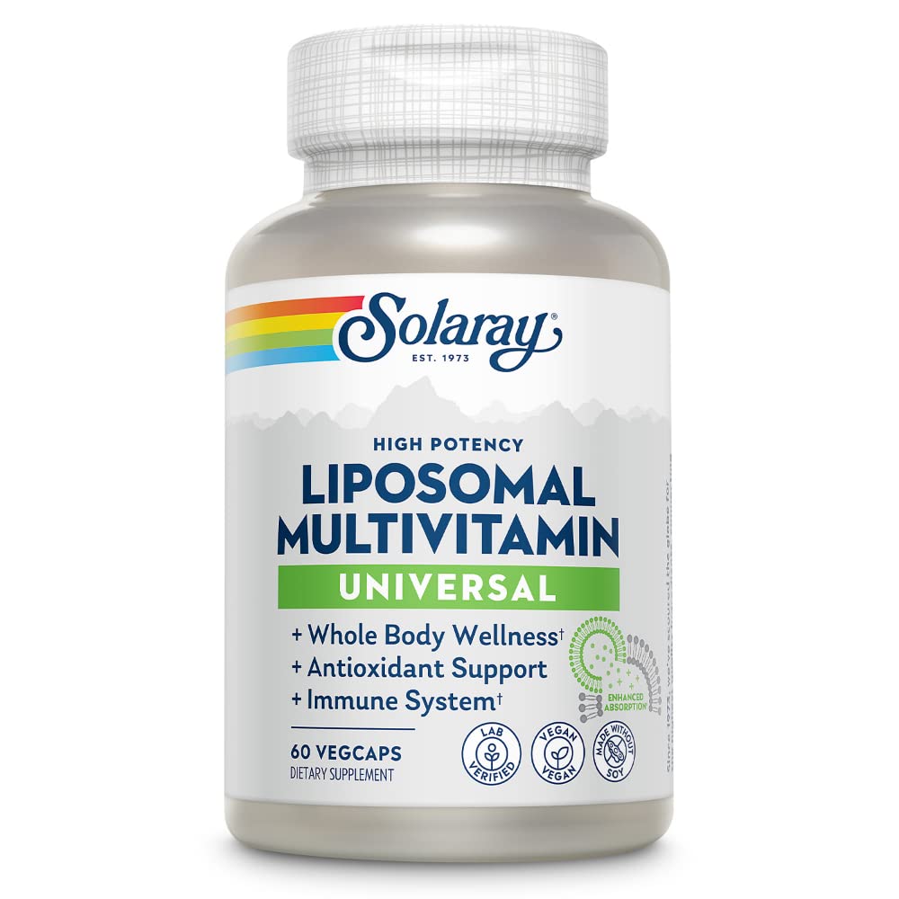 SOLARAY Multivitamines Liposomales 60 VegCaps - vue de face
