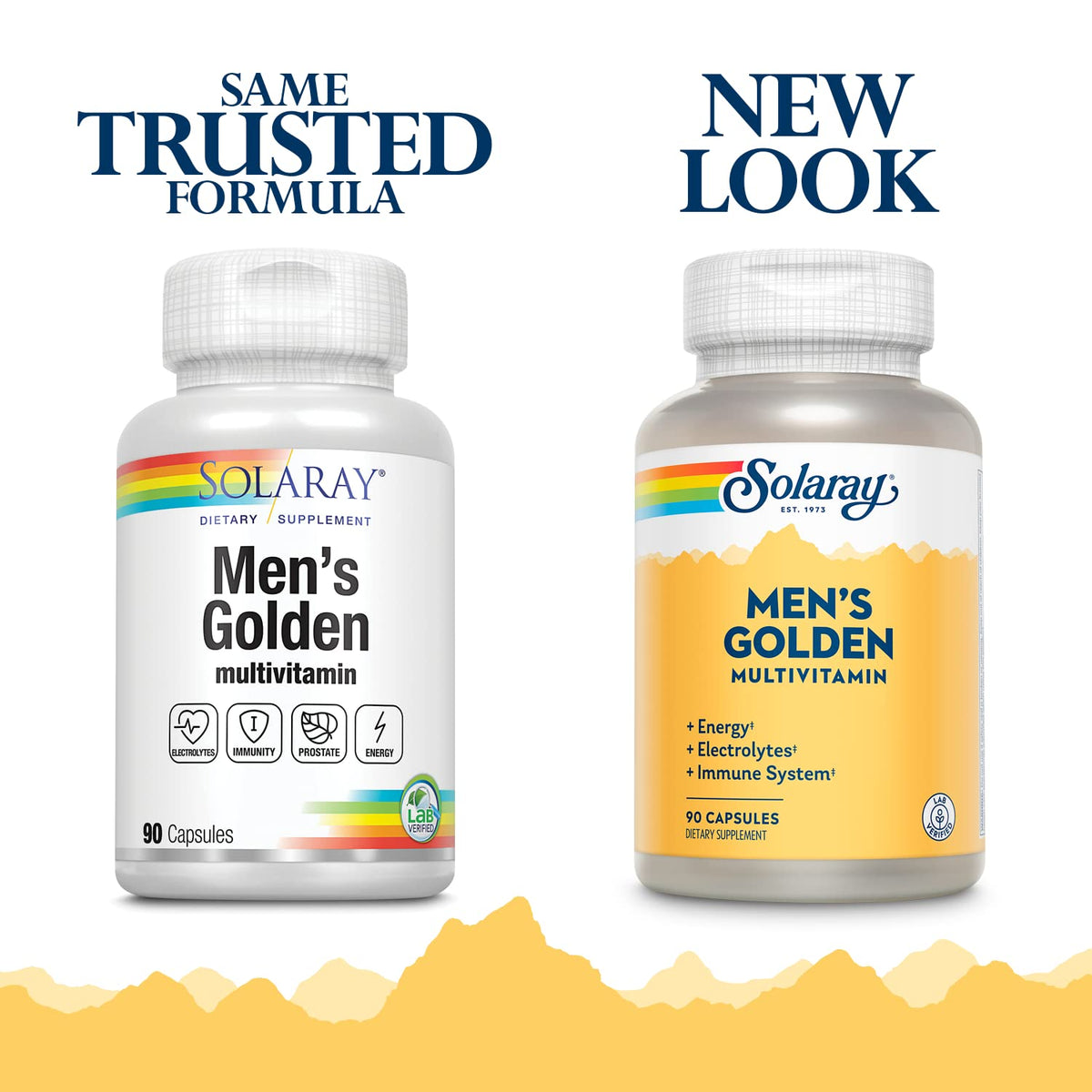 SOLARAY Multivitamines Masculins 90 Capsules - vue du dos