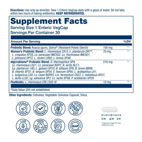 SOLARAY Mycrobiome Complete Probiotic Femme 30 VegCaps vue arrière