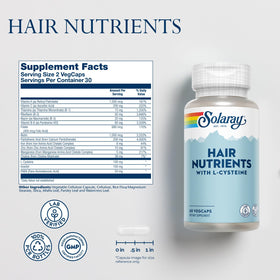 SOLARAY Nutriments Capillaires 60 VegCaps - étiquette détaillée