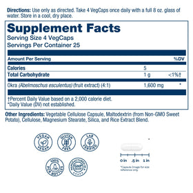 SOLARAY Okra Fruit 1600 mg capsules végétales vue de côté