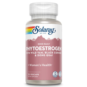 SOLARAY Once Daily Phytoestrogen 30 VegCaps, vue avant de l'emballage