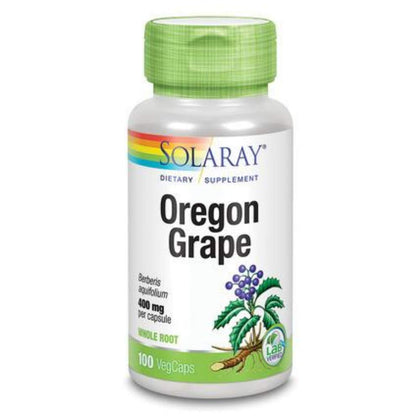 SOLARAY Oregon Grape Root Capsules 400 mg front view