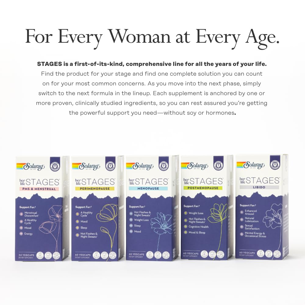 SOLARAY PMS & Menstruel VegCaps dans une main