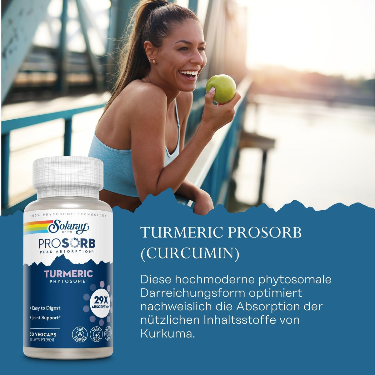SOLARAY ProSorb Curcuma 500 mg 30 VegCaps - vue arrière