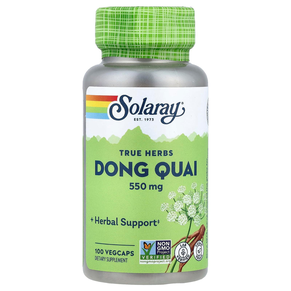 SOLARAY Racine de Dong Quai 550mg vue avant de l'emballage