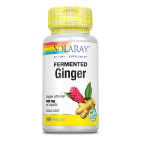 SOLARAY Racine de Gingembre Fermentée 400mg 100 VegCaps vue avant