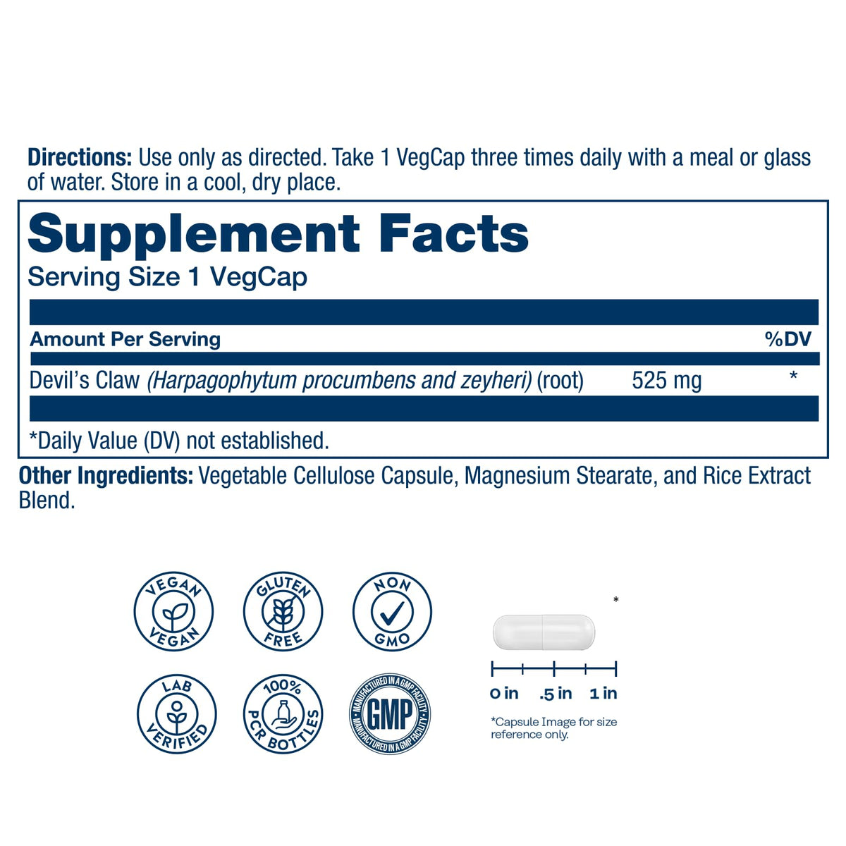 SOLARAY Racine de Griffe du Diable 525 mg capsules végétales
