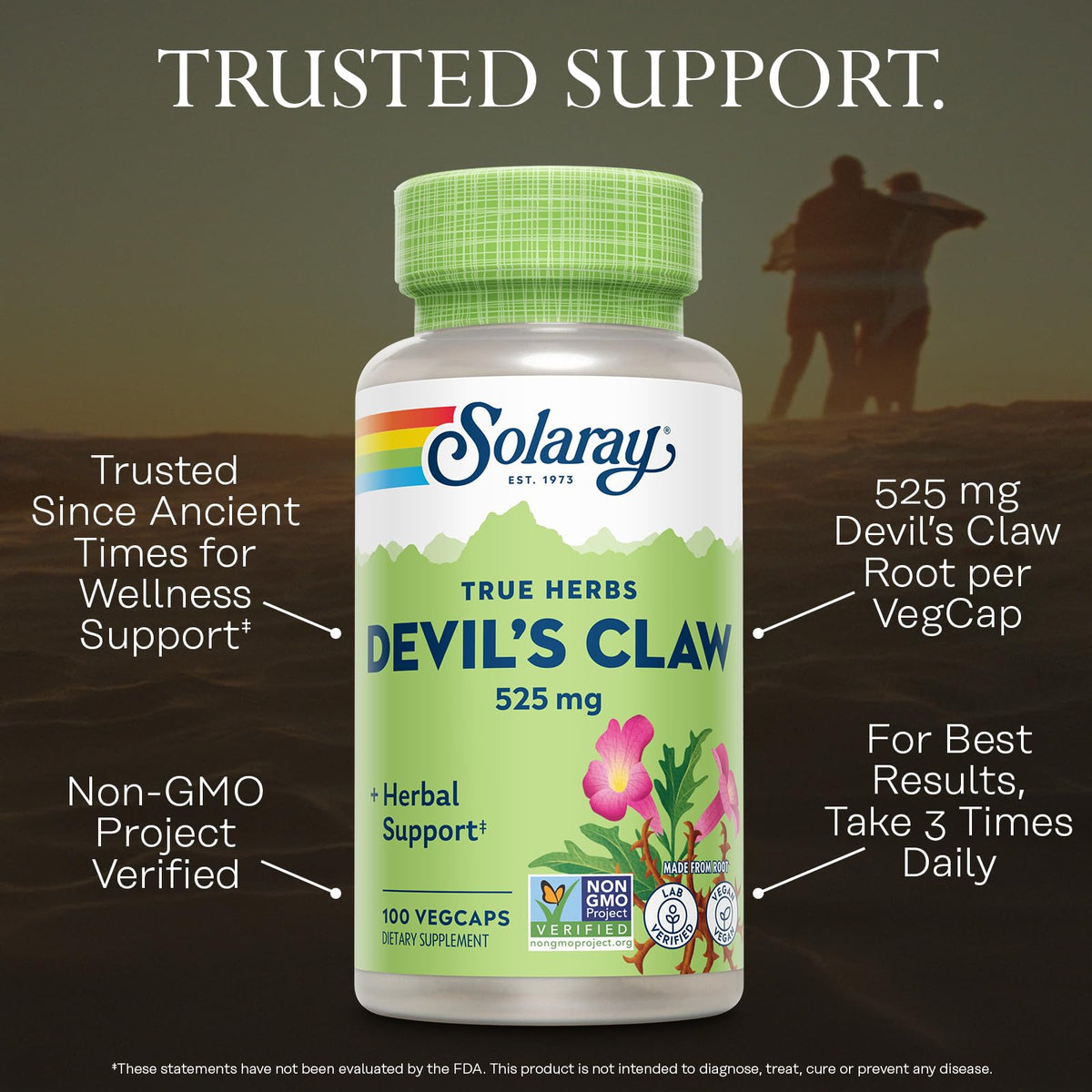 SOLARAY Racine de Griffe du Diable 525 mg informations nutritionnelles