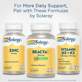 SOLARAY Reacta-C 500mg flacon avec capsules à côté