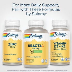 SOLARAY ReactaC Vitamine C 500mg capsules in a natural setting