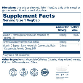 SOLARAY ReactaC Vitamine C 500mg capsules side view