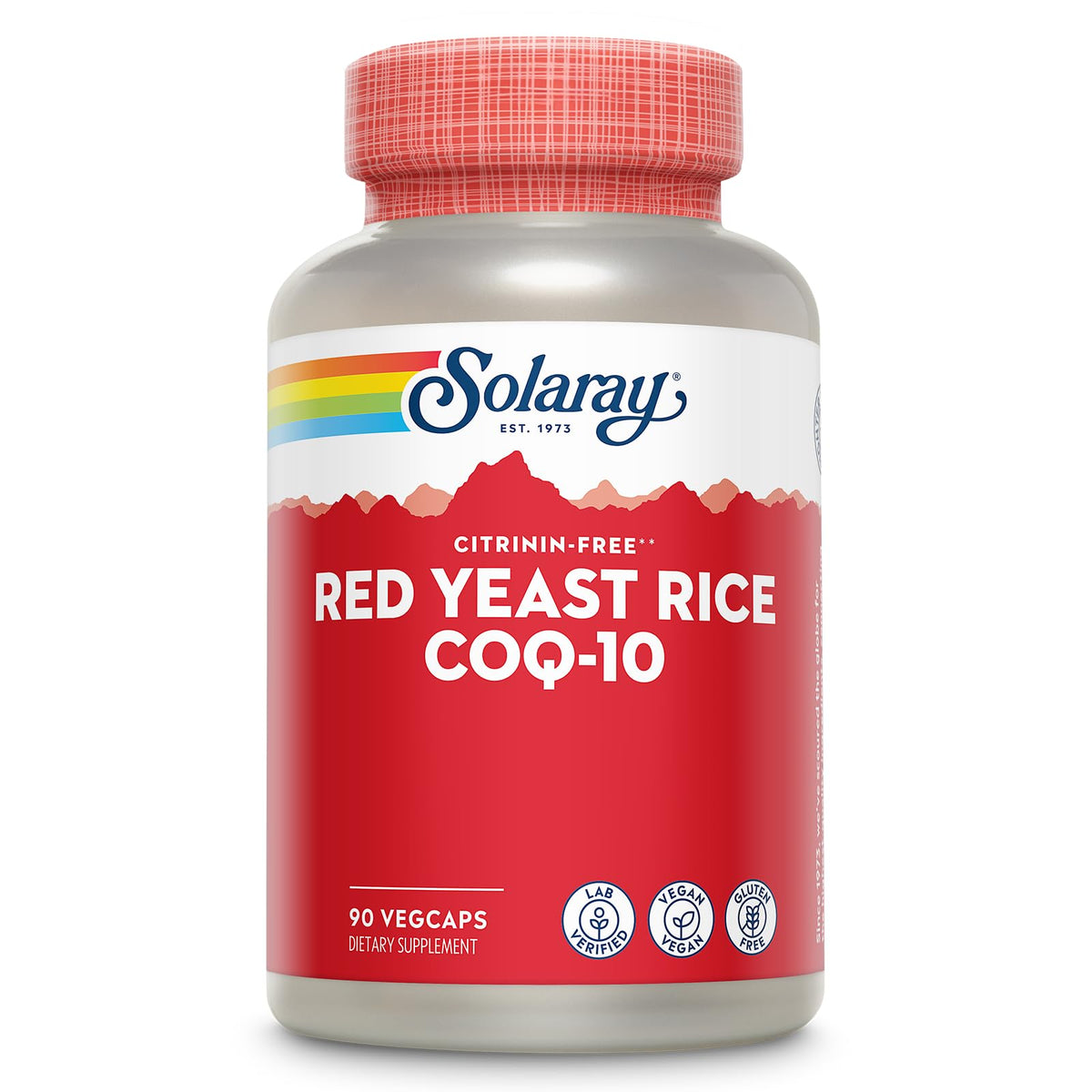 SOLARAY Riz de Levure Rouge 90 VegCaps vue de face