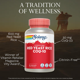 SOLARAY Riz de Levure Rouge bouteille ouverte avec capsules