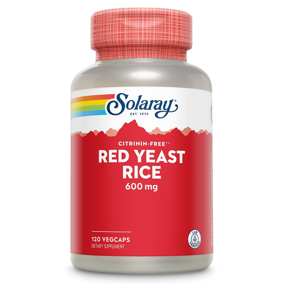 SOLARAY Riz Rouge 600mg gélules végétales vue avant