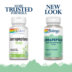 SOLARAY Serrapeptase 10 mg 90 Veg Caps - vue arrière