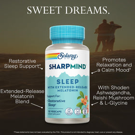 SOLARAY SharpMind Sleep 3mg Melatonine, capsules végétales