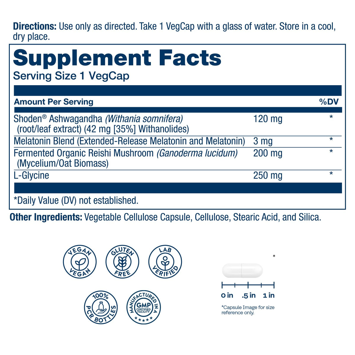 SOLARAY SharpMind Sleep 3mg Melatonine, vue arrière
