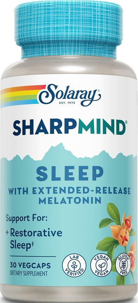SOLARAY SharpMind Sleep 3mg Melatonine, vue de face