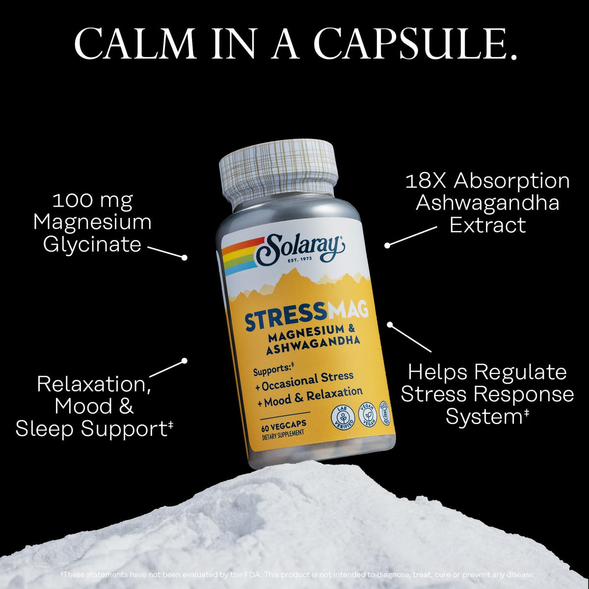 SOLARAY StressMag capsules sur fond blanc