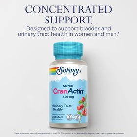 SOLARAY Super CranActin Extrait de Cranberry 400mg 60 VegCaps côté