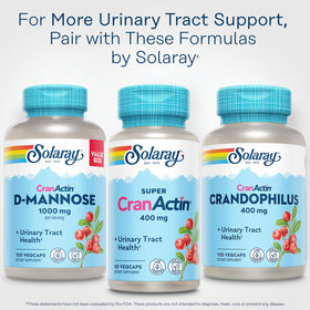 SOLARAY Super CranActin Extrait de Cranberry 400mg 60 VegCaps sur fond blanc