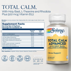 SOLARAY Total Calm Advanced capsules en gros plan