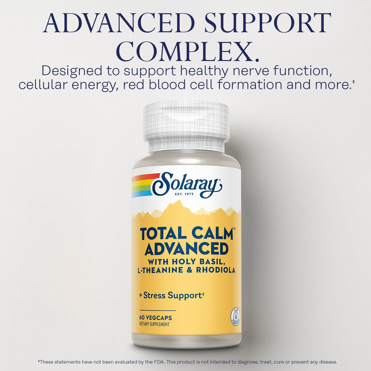 SOLARAY Total Calm Advanced étiquette avec ingrédients