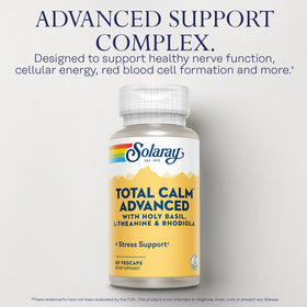 SOLARAY Total Calm Advanced étiquette avec ingrédients