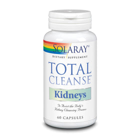 SOLARAY Total Cleanse capsules végétales montrant les dimensions de l'emballage
