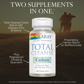 SOLARAY Total Cleanse VegCaps avec étiquette visible