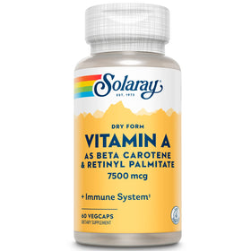 SOLARAY Vitamine A 7500 mcg Capsules Végétales vue avant