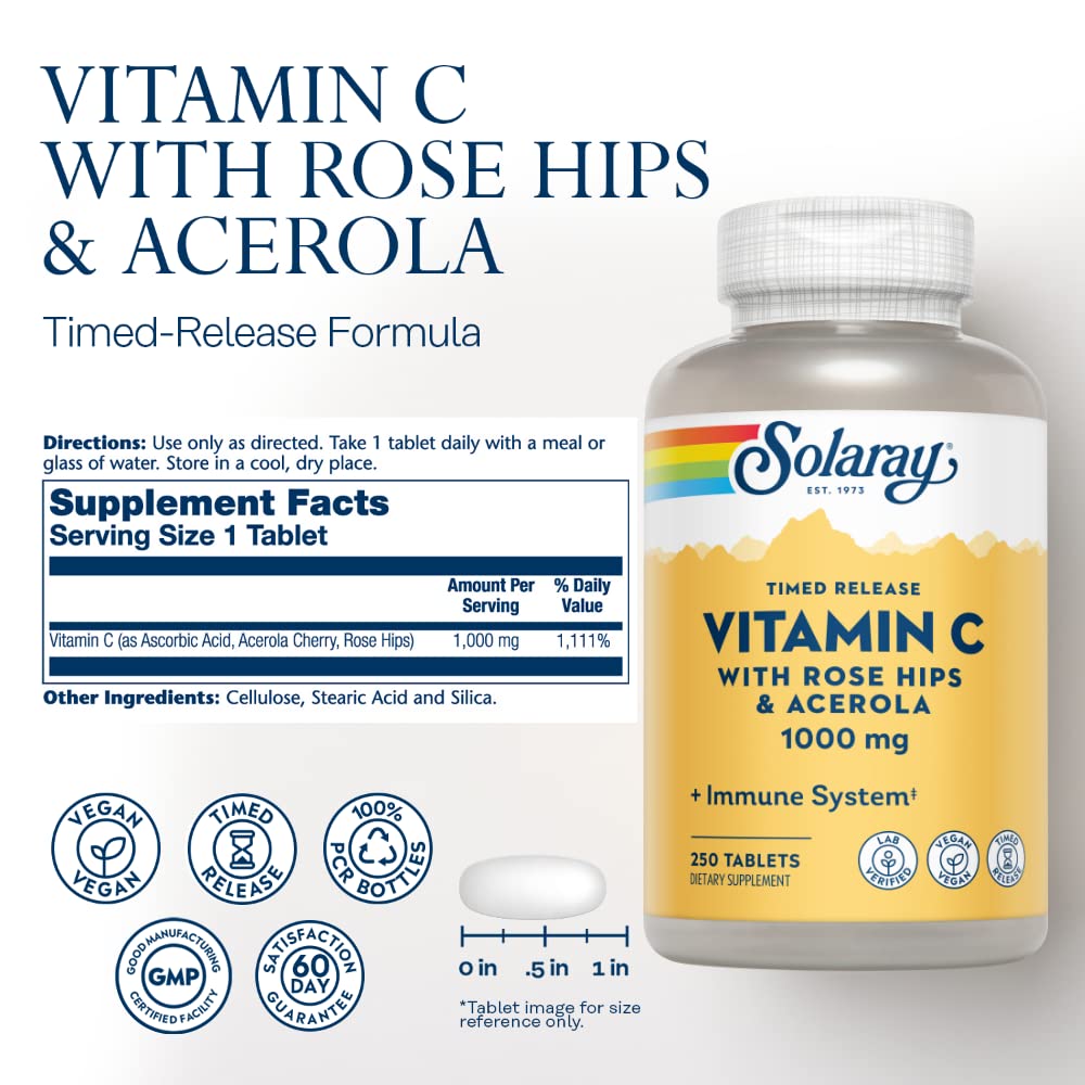 SOLARAY Vitamine C 1000mg capsules vue de près