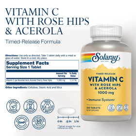 SOLARAY Vitamine C 1000mg capsules vue de près