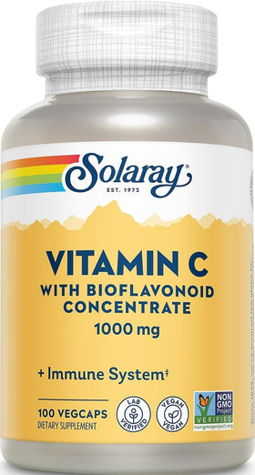 SOLARAY Vitamine C 1000mg flacon de 100 VegCaps